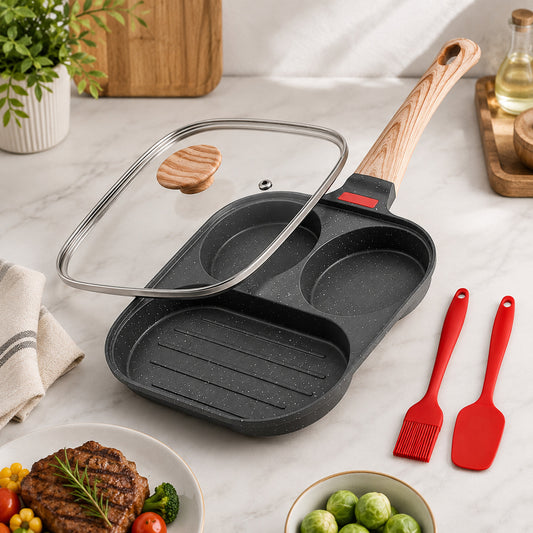 3-in-1 Divided Non-Stick Pan