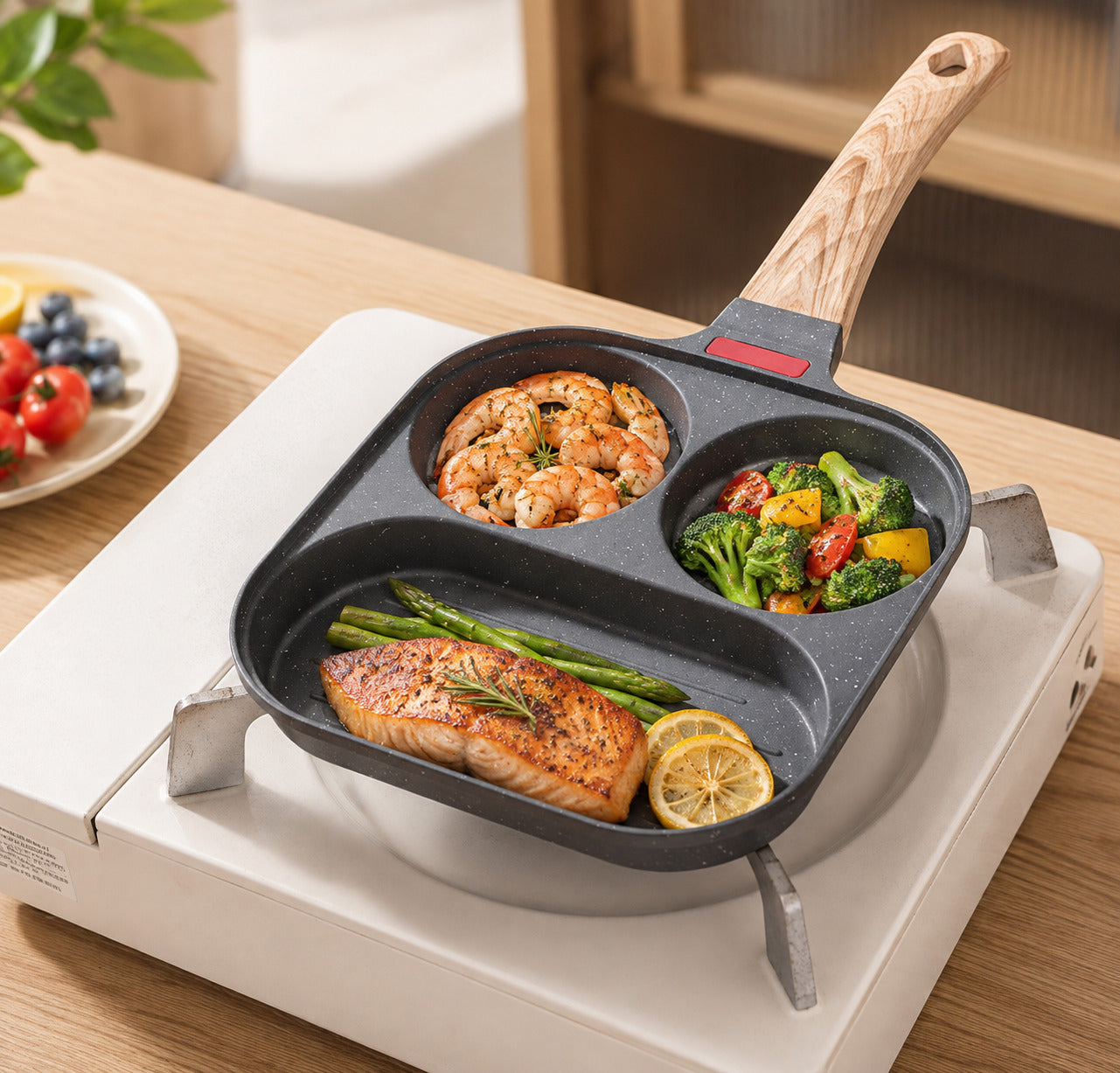 3-in-1 Divided Non-Stick Pan