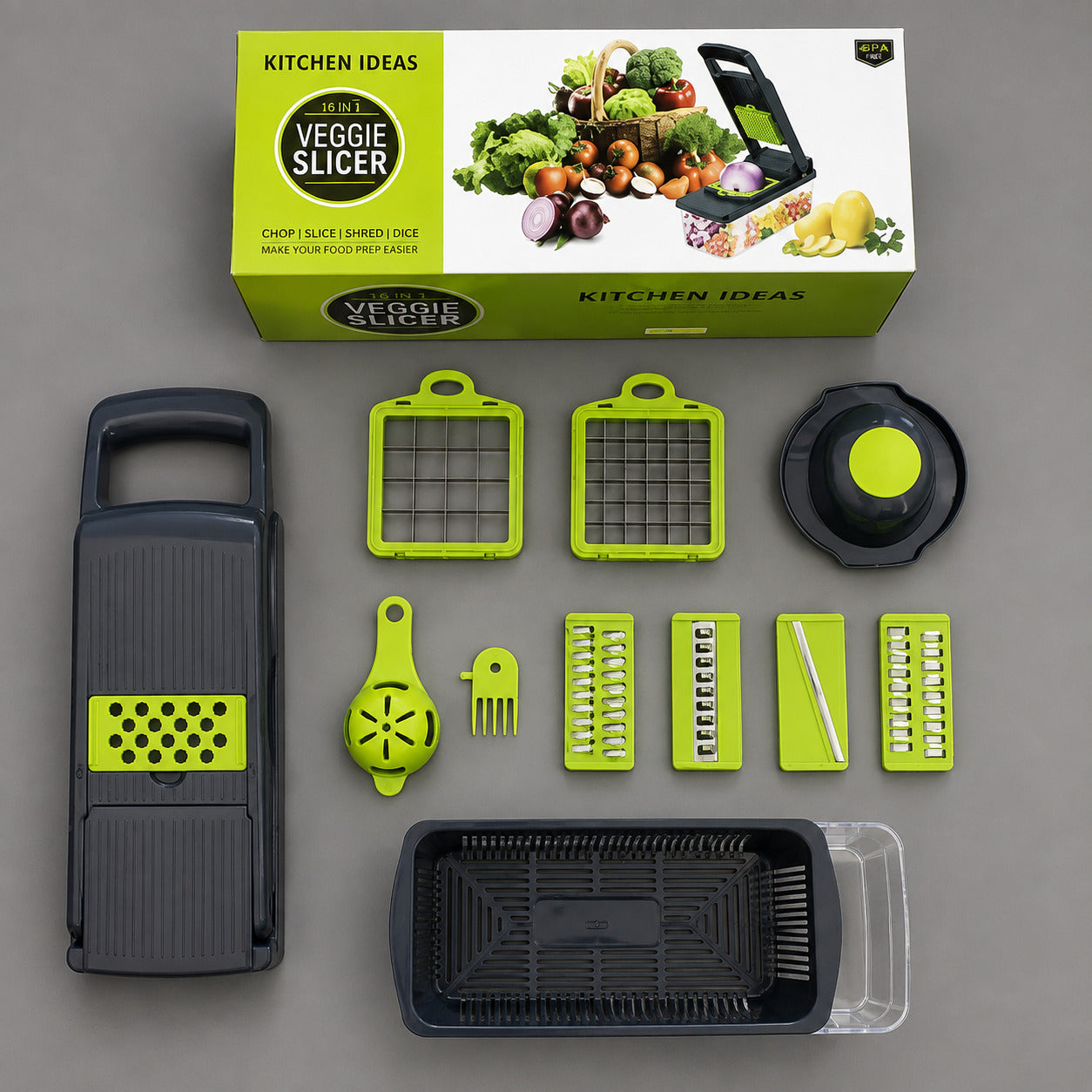 16-in-1 Vegetable Chopper & Slicer