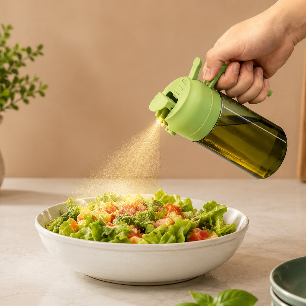2-in-1 Oil Sprayer & Dispenser Bottle